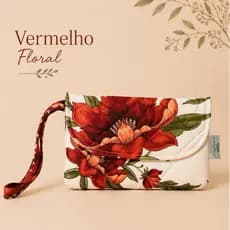 Carteira de Mão Feminina - Artesanal Upcycling Sustentável com Zíper