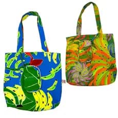 Ecobag Dupla Face com Necessaire Integrada - Upcycling