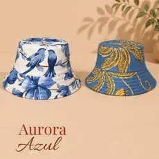Chapéu Bucket Hat Dupla Face Unissex Praia Passeio Verão