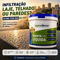 Manta Líquida 3.6kg e 1kg Emborrachada Impermeabilizante Eurodecor