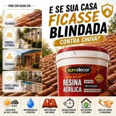 Resina Acrílica 3,6L ou 1L Base Água Incolor Brilhante Ou Acetinada Eurodecor Premium