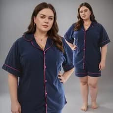 Baby Doll Americano Plus Size de Golinha / Baby Doll Pós Cirúrgico Amamentação