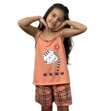 Baby doll FB infantil feminino Alcinha verão pijama curto short doll