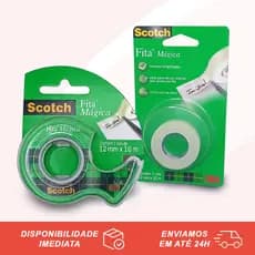 Fita Mágica Scotch Adesiva Invisível Com Suporte Ou Refil Original 3M