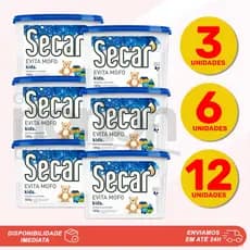 Kit Anti Mofo Desumidificador Secar Original Kids 180g Evita Umidade Fungos Cheiro Guarda Gavetas Armários Roupas