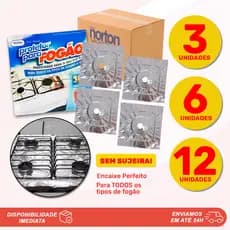 KIT Forros Protetor De Alumínio Para Fogão A Gás 4 e 6 Bocas - Térmica