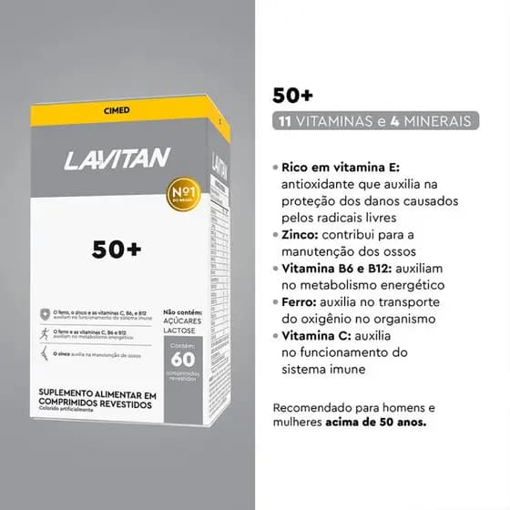 Lavitan 50+ Sênior - 60 Comprimidos