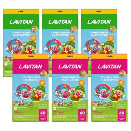 Kit 3 Lavitan Patati Patata Tutti-frutti 60caps + 3 Lavitan Patati Patata C/60 Cáps
