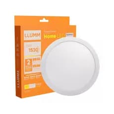 Painel Plafon 18w Sobrepor Redondo 6500k Branco Frio LLUMM Bronzearte