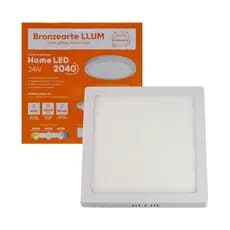 Painel Plafon 24w Sobrepor Led Quadrado 30x30 Amarelo 3000k