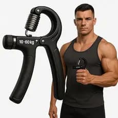 Hand Grip Ajustável 10–60kg Fortalecedor de Mão e Antebraço, Aumento de Força e Resistência Muscular