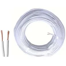 Fio Paralelo 2 5mm 10m Flexivel P/Extensão Eletrica 2X2,5mm Duplo Branco