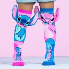 Meia Stitch Cano Alto Desenho Animado Cartoon Algodão Meia Divertidas Stitch Infantil Filme Moda Infantil