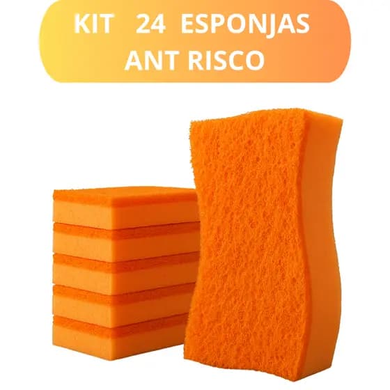 Kit 24 Esponjas Não Risca Panelas Antiaderente Alta Durabilidade + Brinde 🎁 Loja 4,9⭐