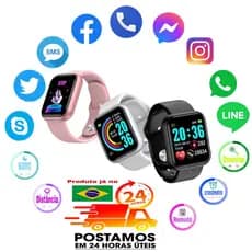Smartwatc D20 y68 relógio inteligente bluetooth, pulseira de silicone, produto já n estoque, enviamos em 24h úteis