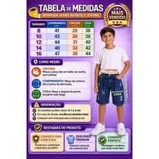 kit 2 shorts Bermuda jeans infantil Juvenil masculino 8 ao 16 Anos premium PROMOÇAO