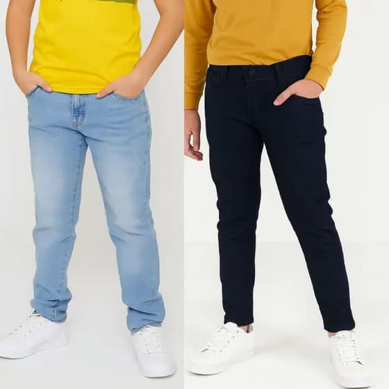 Calças jeans masculina infantil sarja 8 ao 16 anos premium promoção