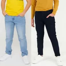 Calças jeans masculina infantil sarja 8 ao 16 anos premium promoção