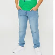 Calça Jeans Masculina Menino Brim e Jeans Social Skinny Infantil 8 AO 16 Anos