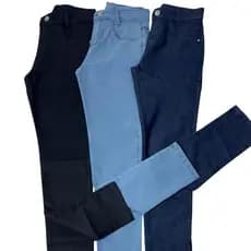 combo com 3 calças jeans barato masculina infantil menino 8 ao 16 Anos 100% Algodão
