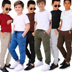 1/Military Green Streetwear Cargo Skater Pants - Kids & Teens - Boys & Girls