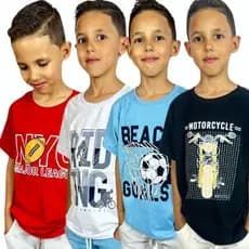Camiseta Infantil Estampada Masculina Meninos manga curta algodão 8 10 12 14 e 16 anos