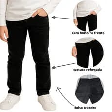 1-CALÇA JEANS PRETA BARATO MENINO INFANTIL COM MELHOR PREÇO  8 ao 16 anos Skinny PROMOÇAO!
