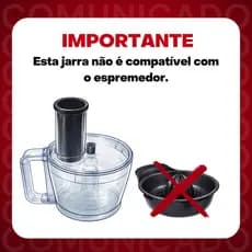 Jarra Multiprocessador Serve Para Walita Power Chop 600w 750w RI7630 / RI7631 / RI7632 / RI7636