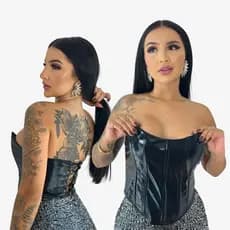 Cropped Tomara Que Caia Em Vinil Brilhante Sensual E Justo Para Balada E Festa