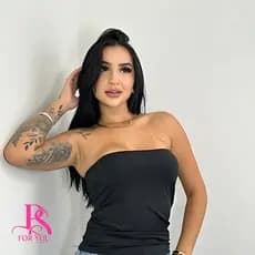 Kit 2 Cropped Tomara Que Caia Suplex Top Faixa Forro Duplo Verão