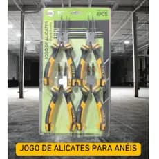 Jogo Kit de Alicates para Anéis com 4 peças 7” Polegadas (01 Conjunto)