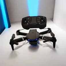 Drone Raptor com Função Câmera HD, Controle Remoto, Luzes LED, Compacto, Dobrável