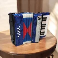 Brinquedo Acordeão Infantil, Sanfona Musical, 17 Teclas, 8 Baixos