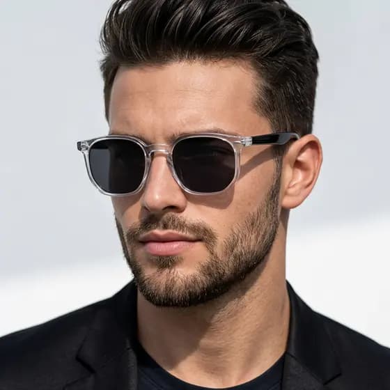 Óculos de Sol Masculino Hexagonal Fashion Street Premium UV400 Blogueiro