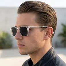Óculos de sol masculino premium feminino quadrado proteção UV400