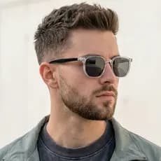 Óculos de Sol Hexagonal Masculino Retrô Blogueiro Premium UV400 Estilo Street Fashion