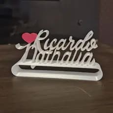 Enfeite Personalizado com Nomes – Modelo com Coração