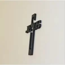 Cruz Decorativa “Jesus” em Estilo Minimalista