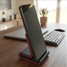 Suporte de celular, resistente, minimalista, suporte de mesa, duas cores, resistente, discreto