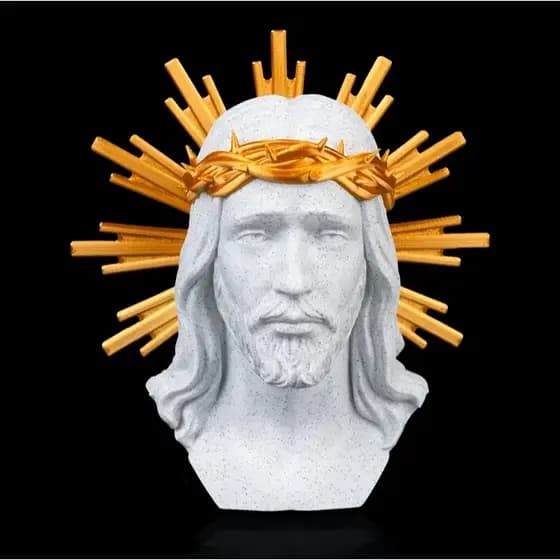 Rosto de Jesus Decorativo Parede Sagrado Coração Coroa de Espinhos Decoração Religiosa Católica