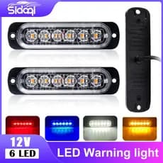 1 Peça Luz De Aviso De Caminhão 12V 6 Led Marcador Lateral De Para Carro Ônibus Indicador Trailer Freio Traseiro