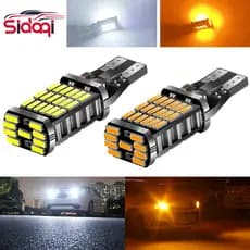LED T15Lâmpada Reversa Do Carro Sinal De Volta 45SMD Branco Cor Amarela Canbus Não Horror Luz De Estacionamento Lâmpadas