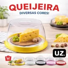 Queijeira Porta Queijo com Tampa Transparente UZ | Organização e Elegância para sua Cozinha