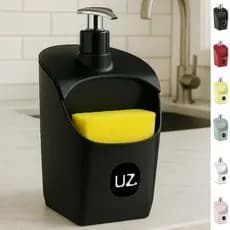 Dispenser Porta Detergente Cozinha - Porta Sabão Líquido Com Suporte Para Esponja UZ Envio Full