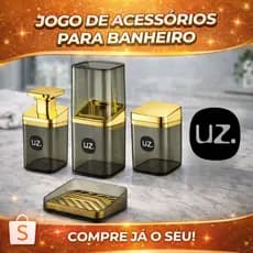 Kit Higiene Slim Com Porta Escova Sabonete Líquido Porta Algodão E Saboneteira UZ Envio Imediato