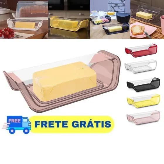 Manteigueira Porta Manteiga Transparente Alta Vedação Armazena E Conserva UZ Envio Imediato