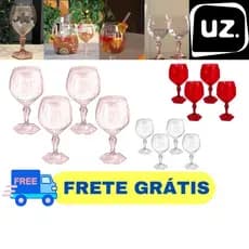 Kit Com 4 Taças Para Gin Drinks Sucos 350ml Acrílico Transparente Tango UZ