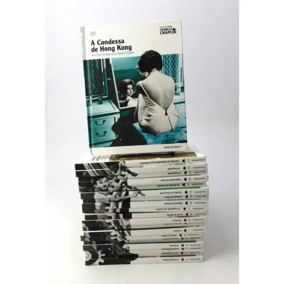 Coleção Folha Charles Chaplin Completa, 20 volumes. Contém 20 DVDs.