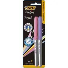 Caneta Marcador permanente bic 2 unidades rosa e roxo