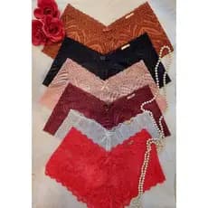 kit 6 Calcinha calesson shortinho renda luxo FABRICAÇÃO PROPRIA